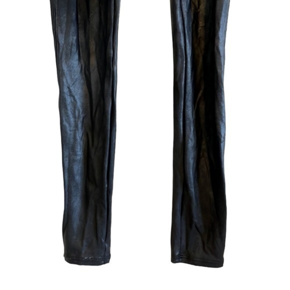 SPANX Faux Leather Leggings Mid Rise Black Small - Picture 5 of 10